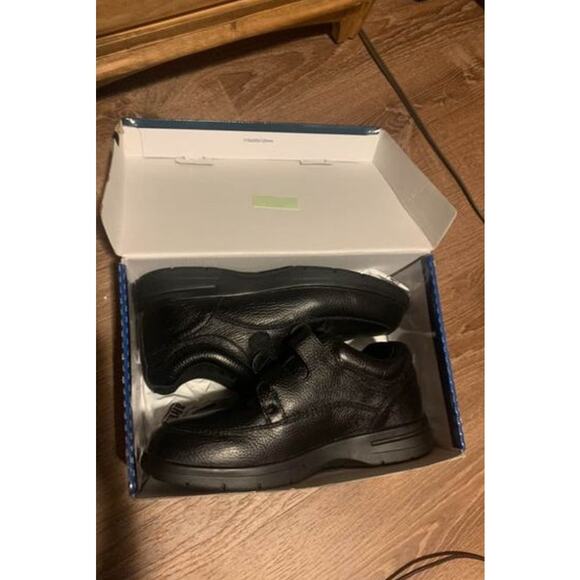 New Drew Traveler V Black Tumbled Leather mens shoe size 9 W - Picture 5 of 7